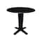 International Concepts 42 in. Solid Wood Dual Drop Leaf Dining Table with 4 Counter Height Stools in Black/Distressed Oak K46-42DPT-23S4261324 - alternate 3